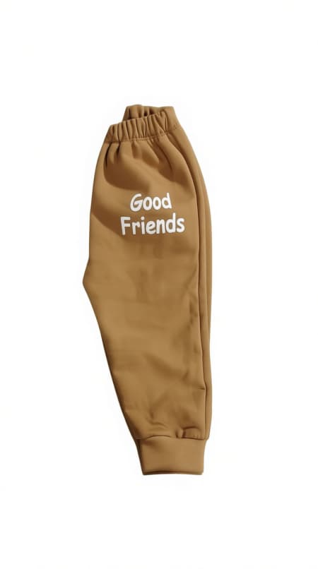Boys Winter Fleece Suit – “Good Friends” Bear Stripe Sweatshirt