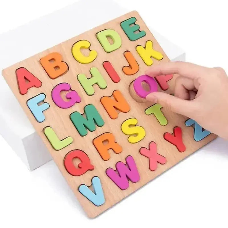 Wooden Colorful Numbers, Shapes and Alphabets